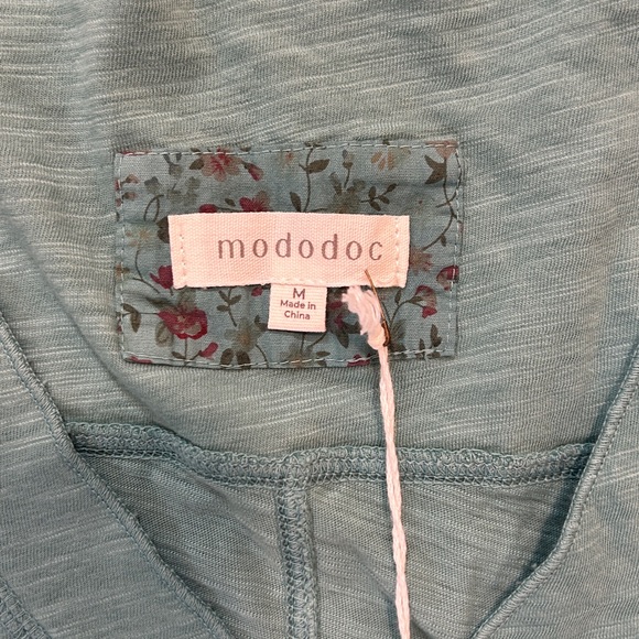 Teal V-Neck Women's Top - Picture 2 of 5